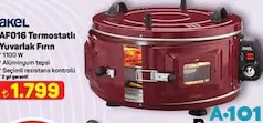 AKEL AF016 TERMOSTATLI YUVARLAK FIRIN
